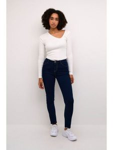 Kaffe Dżinsy - Skinny fit - w kolorze granatowym rozmiar: 46. Niebieskie jeansy Kaffe, bez wzorów. Za 84,45 zł.