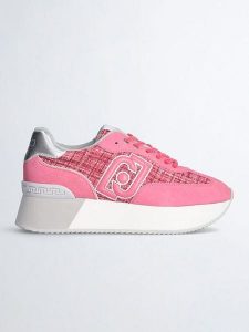 Liu Jo Sneakersy w kolorze srebrno-różowym rozmiar: 38. Różowe trampki Liu Jo, bez wzorów, bez zapięcia. Za 325,79 zł.