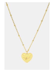 MOODE Naszyjnik "Katia" z zawieszką - dł. 42 cm rozmiar: onesize. Żółte naszyjniki MOODE, z cyrkonią, ze stali. Za 34,99 zł.