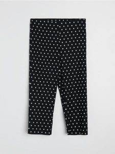 Legginsy z wiskozą w kropki - wielobarwny. Legginsy Sinsay, bez wzorów, z wiskozy. Za 49,99 zł.