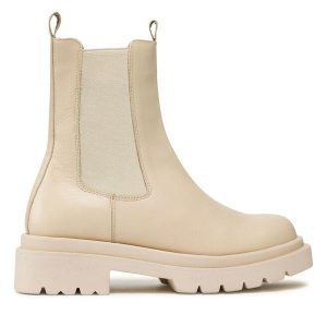 Sztyblety GINO ROSSI. Brązowe botki Gino Rossi, bez wzorów, bez obcasa, na płaskiej podeszwie, bez zapięcia. Za 229,99 zł.