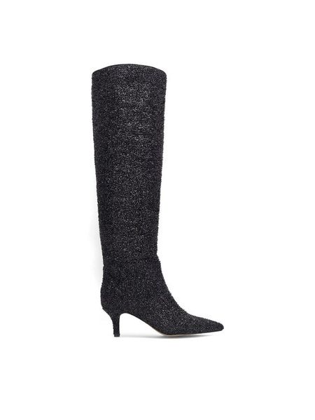 Jenny Fairy Kozaki ELLIE LS6022-05 Czarny. Czarne kozaki Jenny Fairy, bez wzorów, z syntetyku, bez obcasa, na szpilce, bez zapięcia. Za 249,99 zł.