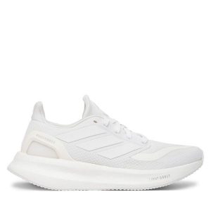 Buty do biegania adidas. Białe buty sportowe ADIDAS, bez wzorów, bez zapięcia, do biegania. Za 369,99 zł.