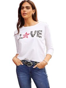 Heine Koszulka w kolorze białym rozmiar: 40. Białe bluzki Heine, bez wzorów, z bawełny, bez kołnierzyka, bez ramiączek. Za 48,16 zł.