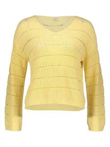 ONLY Sweter w kolorze żółtym rozmiar: XS. Żółte swetry oversize ONLY, xs, bez wzorów, bez ramiączek. Za 82,99 zł.