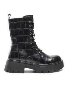 Jenny Fairy Trapery WS125-11 Czarny. Czarne buty zimowe Jenny Fairy, ze skóry, bez obcasa, bez zapięcia. Za 179,99 zł.