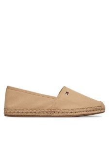 Tommy Hilfiger Espadryle Flag Canvas Espadrille FW0FW08541 Beżowy. Brązowe espadryle TOMMY HILFIGER, bez wzorów, z materiału, bez obcasa. Za 249,99 zł.