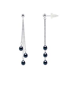 Pearl Addict Srebrne kolczyki-wkrętki z perłami rozmiar: onesize. Niebieskie kolczyki Pearl Addict, z perłą, srebrne. Za 260,99 zł.