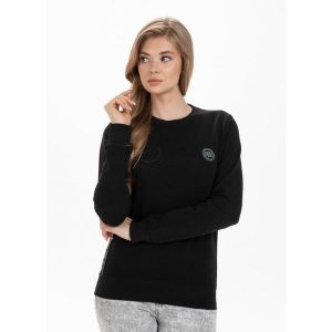 Bluza sportowa damska Pitbull West Coast F.Terry Small Logo. Czarne bluzy PITBULL, xs, bez wzorów, bez kaptura. Za 109,99 zł.