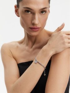 Guess Bransoletka JUBB05 214JW Srebrny. Szare bransoletki Guess, metalowe. Za 159,99 zł.