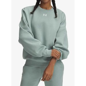 Bluza damska Under Armour UA Rival Fleece Oversized Crew. Zielone bluzy Under Armour, m, bez wzorów, bez kaptura. Za 146,99 zł.