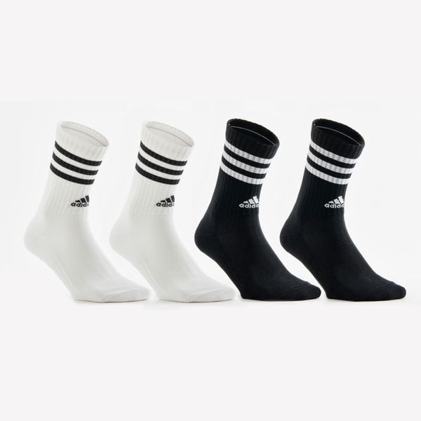 Skarpety sportowe tenis ADIDAS wysokie 4 pary. Skarpetki ADIDAS, bez wzorów, z bawełny. Za 79,99 zł.