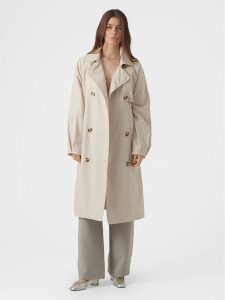 Vero Moda Trencz Doreen 10301287 Écru Regular Fit. Płaszcze Vero Moda, m, bez wzorów, z syntetyku, bez kaptura. Za 239,99 zł.