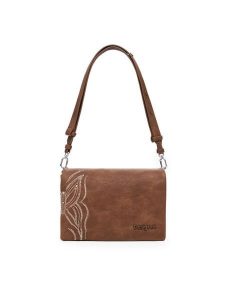 Desigual Torebka 25SAXP86 Brązowy. Brązowe torebki klasyczne Desigual, bez wzorów, ze skóry, bez dodatków. Za 179,99 zł.