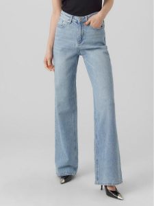Vero Moda Jeansy Tessa 10283858 Niebieski Wide Leg. Niebieskie jeansy Vero Moda, bez wzorów, z bawełny. Za 219,99 zł.