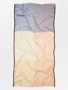 Becksöndergaard Wełniany szal w kolorze żółto-niebieskim - 200 x 100 cm rozmiar: onesize. Niebieskie szaliki Becksöndergaard, bez wzorów, z materiału. Za 217,99 zł.