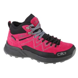 Buty trekkingowe damskie, CMP Kaleepso Mid Hiking. Czerwone buty trekkingowe CMP, bez zapięcia. Za 259,99 zł.