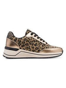 S.Oliver Sneakersy w kolorze złoto-beżowym na koturnie rozmiar: 36. Brązowe trampki s.Oliver, bez wzorów, bez zapięcia. Za 158,10 zł.