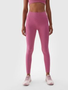 4F Legginsy sportowe w kolorze różowym rozmiar: XS/S. Różowe legginsy 4f, s, bez wzorów, z materiału, z podwyższonym stanem, outdoorowe. Za 57,06 zł.
