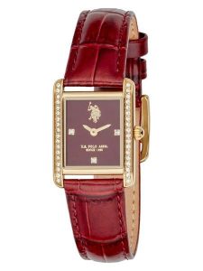 U.S. Polo Assn. Zegarek kwarcowy w kolorze złoto-ciemnoczerwonym rozmiar: onesize. Czerwone, analogowe zegarki U.S. Polo Assn. Za 304,99 zł.