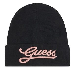 Czapka Guess. Czarne czapki Guess, z aplikacjami. Za 139,99 zł.