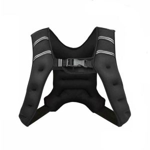 Kamizelka obciążeniowa do treningu-10 kg. Czarne kamizelki TIMELESS TOOLS, bez wzorów, bez kołnierzyka, bez ramiączek, bez kaptura. W wyprzedaży za 204,99 zł.