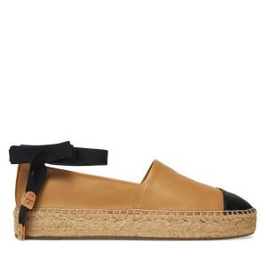 Espadryle Tory Burch. Brązowe espadryle Tory Burch, bez wzorów, bez obcasa. Za 1 009,00 zł.