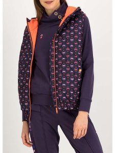 Blutsgeschwister Kamizelka pikowana w kolorze fioletowo-pomarańczowym rozmiar: S. Pomarańczowe kamizelki Blutsgeschwister, s, bez wzorów, bez kołnierzyka, bez ramiączek, bez kaptura. Za 184,02 zł.