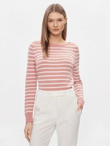 Tommy Hilfiger Sweter WW0WW40099 Różowy Regular Fit. Czerwone swetry klasyczne TOMMY HILFIGER, l, z syntetyku, bez kołnierzyka. Za 299,99 zł.