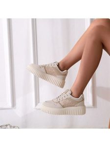 Lov'it Sneakersy w kolorze beżowym rozmiar: 38. Brązowe trampki Lov'it, bez wzorów, bez zapięcia. Za 104,99 zł.