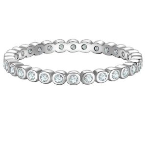 Glanzstücke München Pierscionek z Srebra Sterling w srebrze z Cyrkonia Pierścionki 1 ct Damski. Białe pierścionki Glanzstücke München, z cyrkonią, srebrne. Za 239,99 zł.