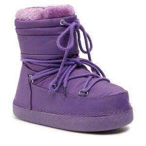 Śniegowce Jenny Fairy. Fioletowe buty zimowe Jenny Fairy, bez obcasa, bez zapięcia. Za 199,99 zł.
