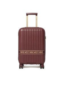 Nine West Walizka kabinowa CEO-NW-S-002-10 Bordowy. Czerwone walizki Nine West, bez wzorów, z tworzywa sztucznego. Za 299,99 zł.