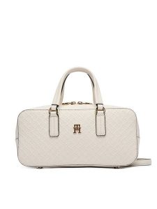 Tommy Hilfiger Torebka Th Daily Crossover Mono AW0AW18415 Biały. Białe torebki klasyczne TOMMY HILFIGER, bez wzorów, ze skóry, bez dodatków. Za 649,99 zł.