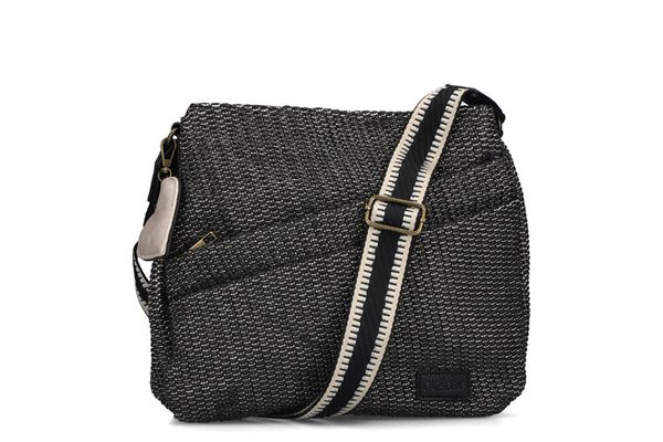 RIEKER H1004-92 black combination, torebka damska. Białe torebki klasyczne Rieker, bez wzorów, z materiału, bez dodatków. Za 249,90 zł.
