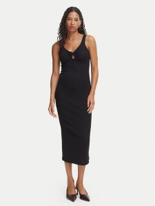 Bardot Sukienka letnia Mason 60517DB Czarny Slim Fit. Czarne sukienki Bardot, na lato, bez wzorów, z bawełny, bez kołnierzyka, bez ramiączek. Za 439,99 zł.