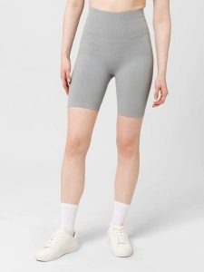 Les Lunes Szorty sportowe "Form" w kolorze szarym rozmiar: M. Szare spodenki sportowe Les Lunes, m, bez wzorów, prążkowane, z podwyższonym stanem, outdoorowe. Za 152,99 zł.