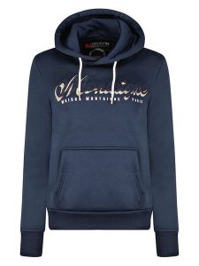 Maison Montaigne Bluza "Folimai" w kolorze granatowym rozmiar: XXL. Niebieskie bluzy Maison Montaigne, xxl, bez wzorów, z kapturem. Za 86,99 zł.