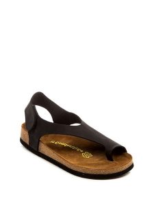 Comfortfusse Skórzane sandały w kolorze czarnym rozmiar: 38. Czarne sandały Comfortfüße, bez wzorów, z otwartym noskiem, bez obcasa, bez zapięcia. Za 252,99 zł.