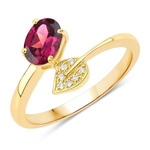 Rafaela Donata Pierścionek Srebro wysokiej próby Żółte złoto Pierścionki 1 ct Damski. Żółte pierścionki Rafaela Donata, z topazem, pozłacane. Za 369,99 zł.