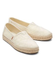 TOMS Espadryle w kolorze kremowym rozmiar: 37,5. Brązowe espadryle Toms, bez wzorów, bez obcasa. Za 129,95 zł.