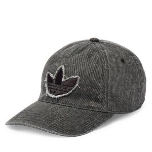 Czapka z daszkiem adidas. Czarne czapki ADIDAS, bez wzorów, z denimu. Za 119,99 zł.