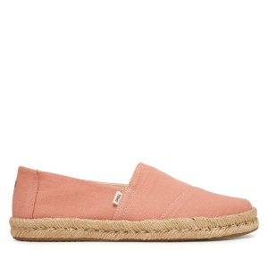 Espadryle Toms. Czerwone espadryle Toms, bez wzorów, bez obcasa. Za 319,99 zł.
