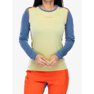 Bluza termoaktywna damska La Sportiva Tour Long Sleeve. Niebieskie bluzy La Sportiva, na zimę, l, bez wzorów, bez kaptura. Za 277,99 zł.