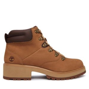 Trapery Timberland. Brązowe buty zimowe Timberland, bez obcasa, bez zapięcia. Za 739,99 zł.