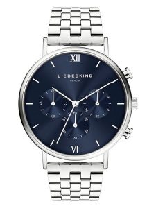 Liebeskind Chronograf w kolorze srebrno-granatowym rozmiar: onesize. Szare, analogowe zegarki Liebeskind. Za 461,21 zł.