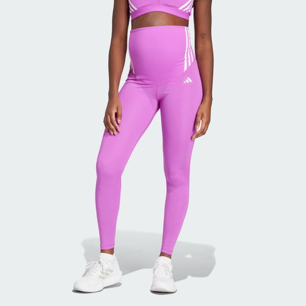 Legginsy Optime Essentials Full-Length (Maternity). Fioletowe legginsy ADIDAS, bez wzorów, z materiału. W wyprzedaży za 170,95 zł.