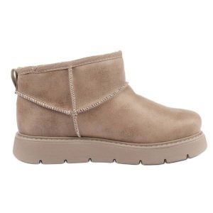 Buty śniegowce ocieplane Skechers 169018/TPE beżowe beżowy. Brązowe buty zimowe z materiału, przed kolano, bez obcasa, bez zapięcia. Za 368,00 zł.