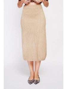 William de Faye Spódnica w kolorze beżowym rozmiar: 36. Brązowe spódnice William de Faye, na co dzień, bez wzorów, ze splotem, klasyczne, midi. Za 104,99 zł.