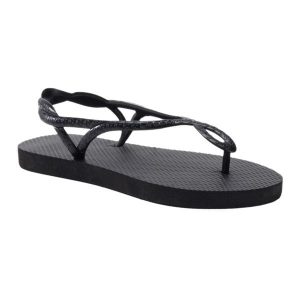 Japonki plażowe damskie Cressi Marbella Strap. Czarne klapki CRESSI, bez wzorów, bez obcasa. Za 29,99 zł.